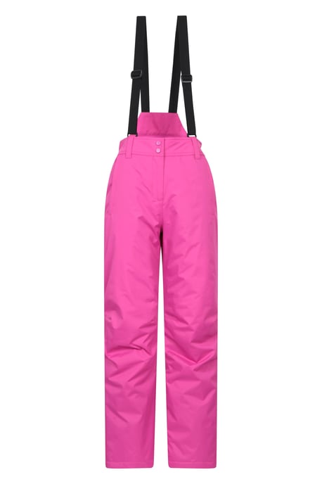 'Moon' Women's Ski Pants Warm Insulated Snow Proof Elastic Waist Winter Trouser Pink - Image 1