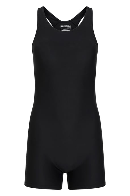 'Shorty' Women's Legsuit with Removable Cups Chlorine Resistant Swimwear Black - Image 5