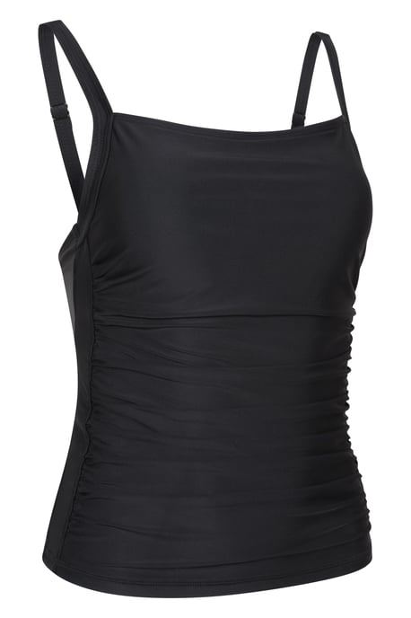 Women's Tummy Control Tankini Top Chlorine & Salt Water Resistant Swimwear Black - Image 3