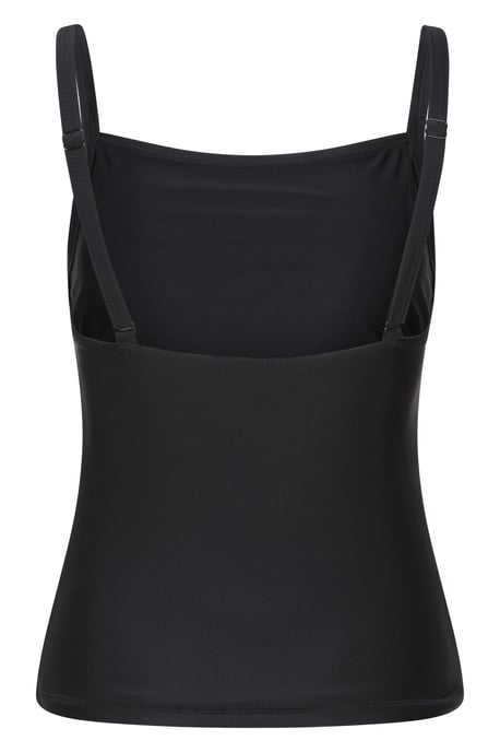 Women's Tummy Control Tankini Top Chlorine & Salt Water Resistant Swimwear Black - Image 4