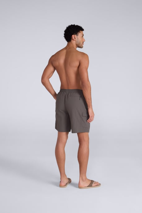 'Reeva' Men's Swim Shorts Breathable Summer Swimming Trunks Khaki - Image 4