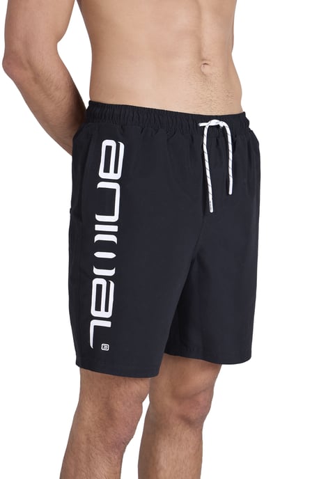 'Deep Dive' Men's Boardshorts Quick Dry Swimming Surfing Trunks Black - Image 4