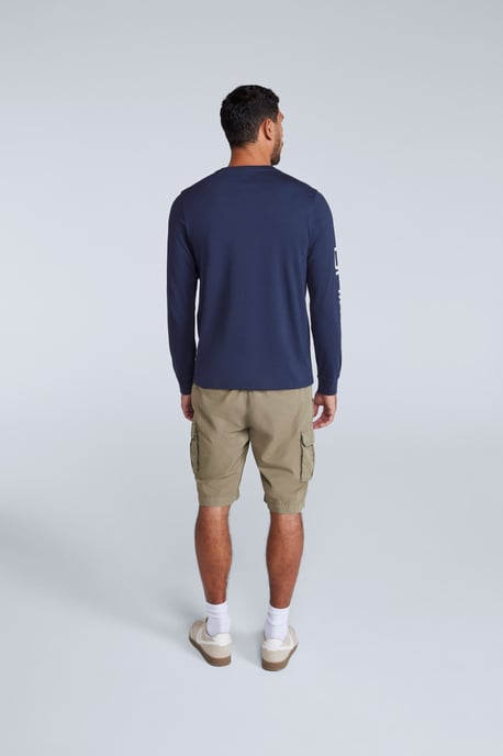 'Tomy' Men's Graphic T-Shirt Cotton Sun Protection Comfy Tee Dark Blue - Image 5