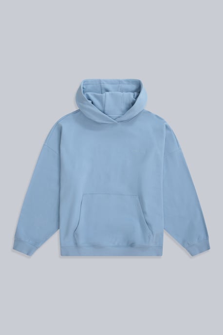 'Idol' Women's Logo Drop Shoulder Hoodie with Kangaroo Pocket Warm Sweatshirt Blue - Image 5