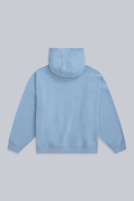 'Idol' Women's Logo Drop Shoulder Hoodie with Kangaroo Pocket Warm Sweatshirt Blue - Image 6