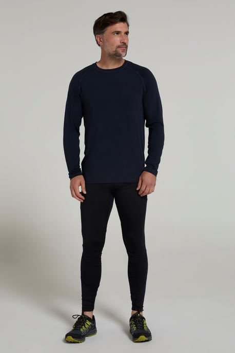 Men's Running Leggings Stretchy Quick Drying Sports Gym Bottoms Black - Image 4