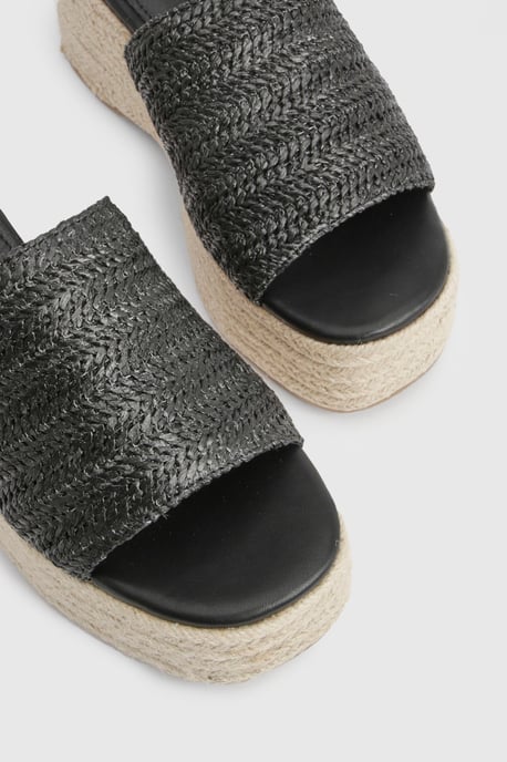 Raffia Flatform Wedges - Image 5