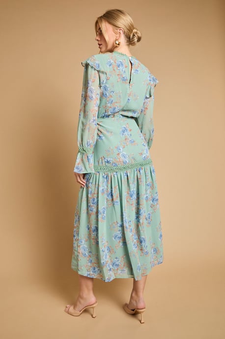 Pin Tuck Detail Midi Dress - Image 3