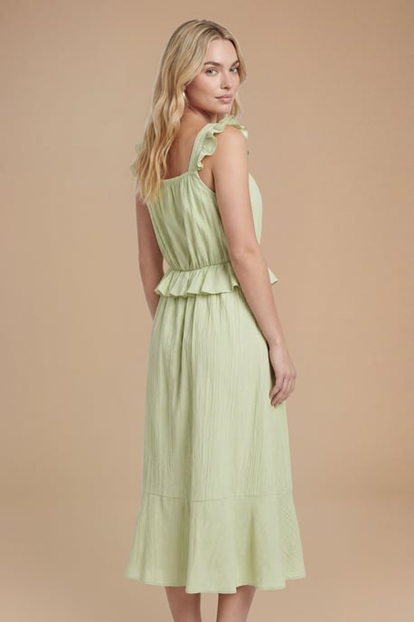 Ruffle Frill Elasticated Waist Midi Dress - Image 2