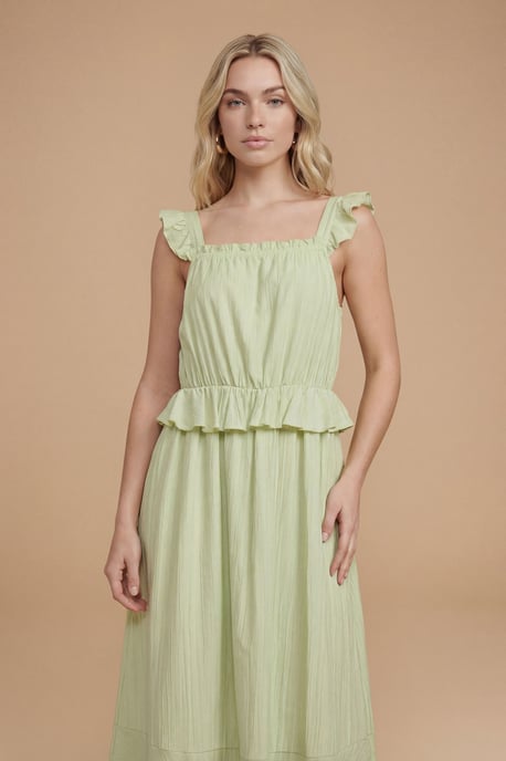 Ruffle Frill Elasticated Waist Midi Dress - Image 4