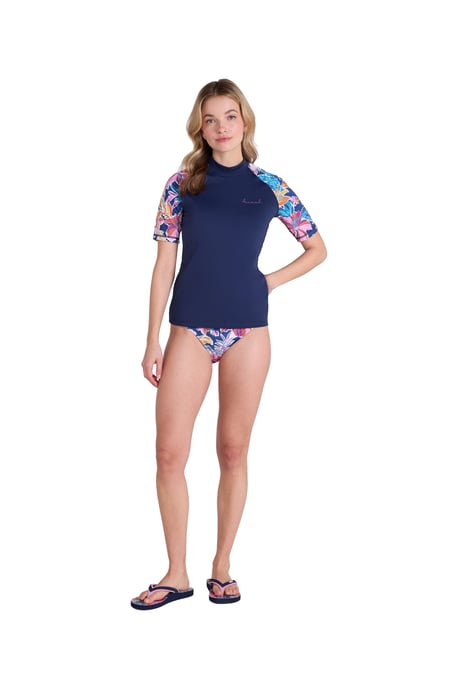 'Lucy' Women's Rash Vest Sun Protection Quick Drying Summer Beach Swimwear Navy - Image 5