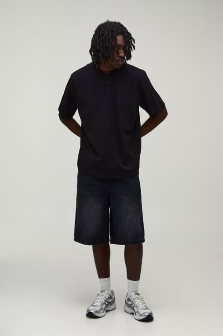 Relaxed Heavyweight Henley T-shirt - Image 4