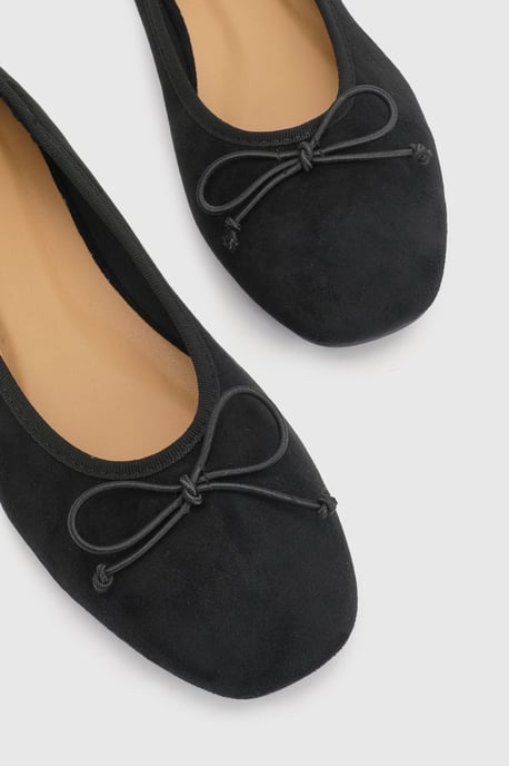 Beatrice Faux Suede Square Toe Ballet Pumps - Image 4
