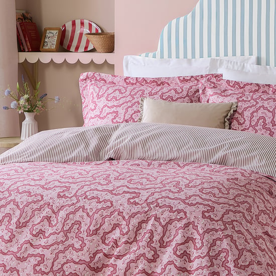 Wylder Brianna Floral 100% Cotton Duvet Cover Set, Cherry, Double - Image 3