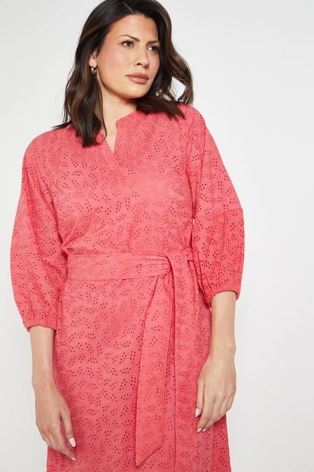 Broderie Puff Sleeve Midi Dress - Image 4
