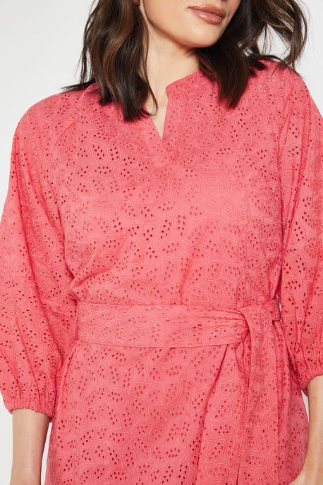 Broderie Puff Sleeve Midi Dress - Image 5