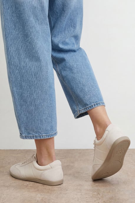 Tracey Faux Suede Flat Lace Up Trainers - Image 2