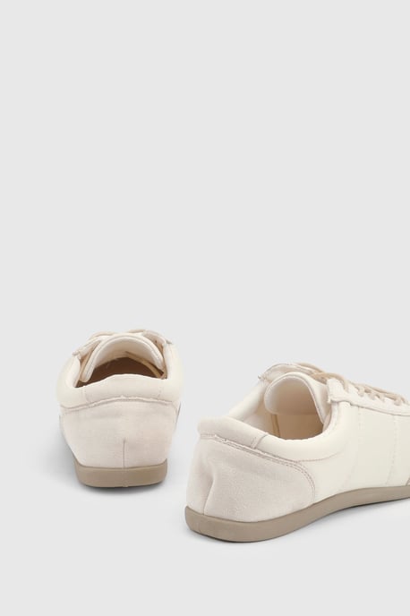 Tracey Faux Suede Flat Lace Up Trainers - Image 4