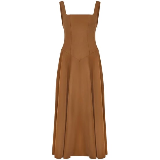 Women's Odd Muse The Ultimate Muse Low Waist Square Neck Midi Dress in Olive - Image 3