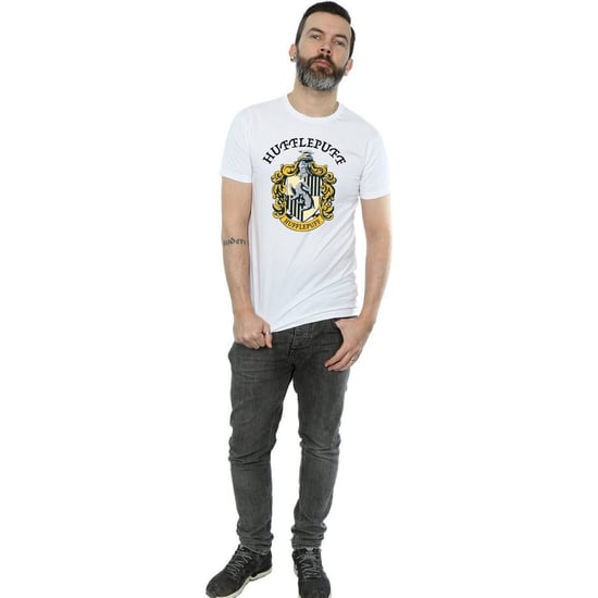 Harry Potter Heren Hufflepuff Katoenen T-Shirt (Wit) - Image 3