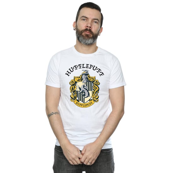 Harry Potter Heren Hufflepuff Katoenen T-Shirt (Wit) - Image 4