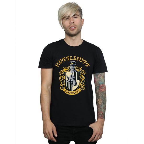 Harry Potter Heren Hufflepuff Katoenen T-Shirt (Zwart) - Image 4