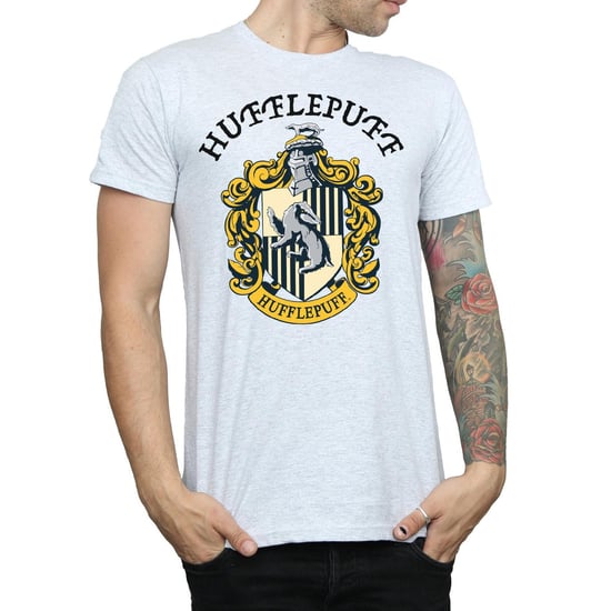Harry Potter Heren Hufflepuff Katoenen T-Shirt (Sportgrijs) - Image 3