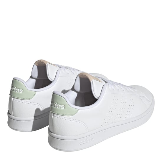 Women's adidas Advantage Lace Up Low Top Sneakers in .White/ White - Image 4