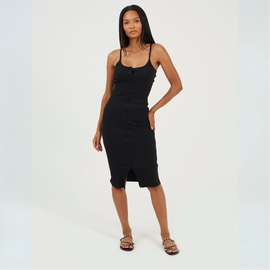Women's Brave Soul Spaghetti Strap Sleeveless Midi Dress in Black - Image 4