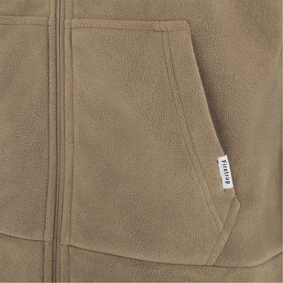 Men's Firetrap Micro Fleece Jacket in Camel - Image 4