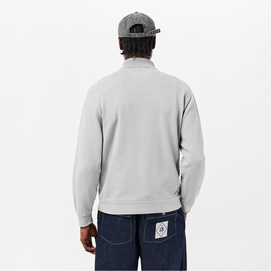 Men's C.P. Company Polo Collar Sweatshirt in London Fog 331 - Image 4