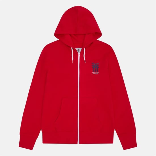Men's Fenchurch Shatter Graphic Hooded Sweatshirt in Red - Image 1