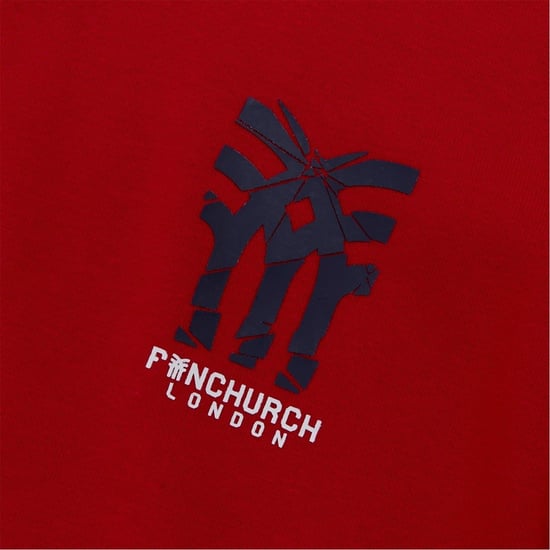 Men's Fenchurch Shatter Graphic Hooded Sweatshirt in Red - Image 3