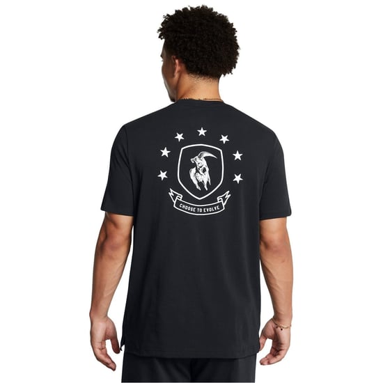 Men's Under Armour Regular Fit Large Genie Text Graphic T-Shirt in Black - Image 3