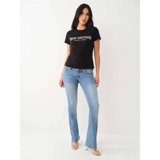 Women's True Religion Slm Crw Neck T in Jet Black - Image 4
