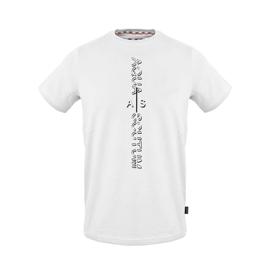 Men's Aquascutum Crew Neck Short Sleeve Jersey T-Shirt in White - Image 1