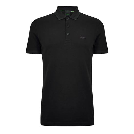Men's Boss Hbg Paddy Polo Shirt With Contrast Tipping in Black 009 - Image 1