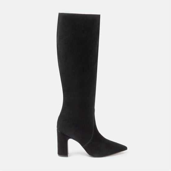 Women's I Saw It First Saw It First Knee High Suede Boots Woman in Black - Image 1