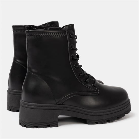 Women's I Saw It First Saw It First Biker Ankle Boots in Black - Image 4