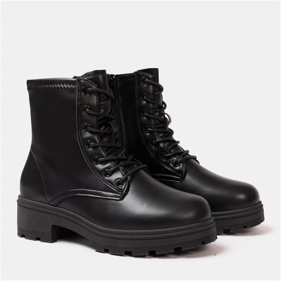 Women's I Saw It First Saw It First Biker Ankle Boots in Black - Image 5