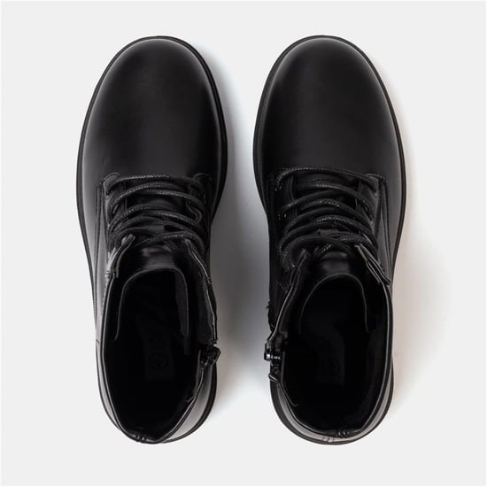 Women's I Saw It First Saw It First Biker Ankle Boots in Black - Image 6
