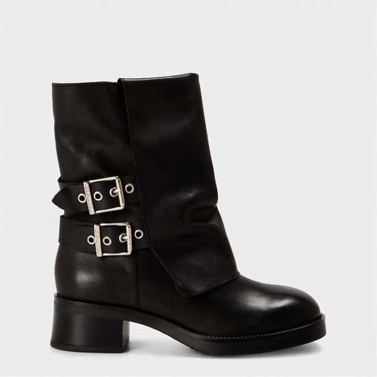 Women's Steve Madden Bonfire Trench Boots with Metallic Pattern in Black Lthr - Image 1
