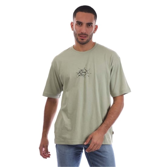 Men's Boss Graphic Crew Neck Short Sleeve T-Shirt in Open Green - Image 1