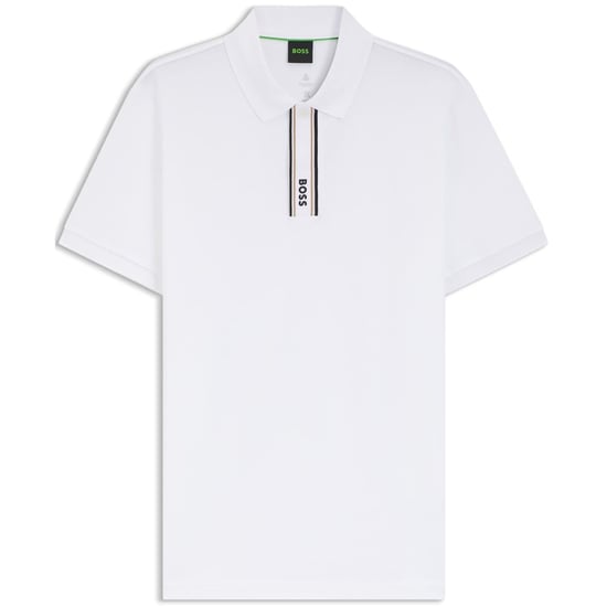 Men's Boss Polo Top in White - Image 1