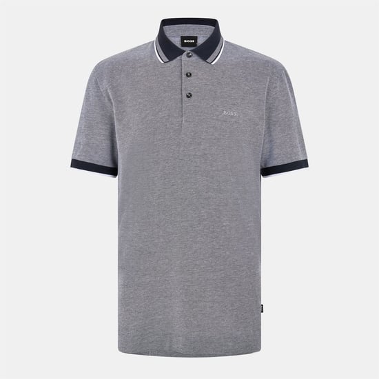 Men's Boss Collared Neck Short Sleeve Polo Shirt in Dark Blue - Image 1