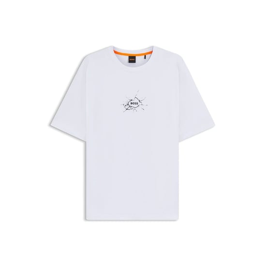 Men's Boss Graphic Crew Neck Short Sleeve T-Shirt in White - Image 4