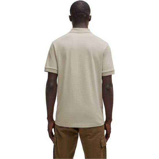 Heren Boss Hbo Passenger Premium Design Poloshirt in Licht Beige - Image 3