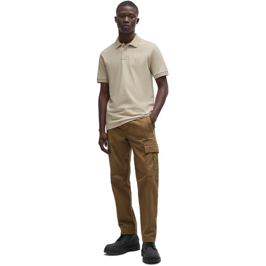 Heren Boss Hbo Passenger Premium Design Poloshirt in Licht Beige - Image 5
