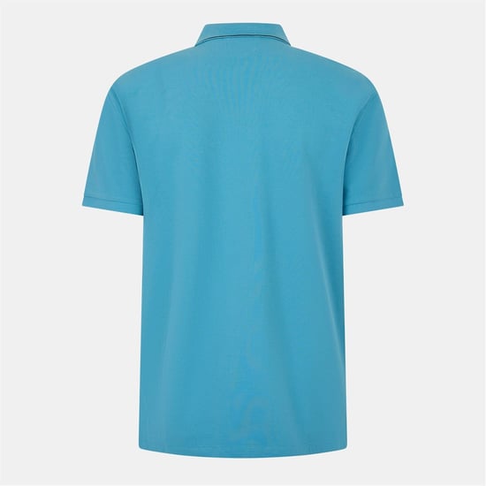Men's C.P. Company Polo Shirt in Aegean Blue 815 - Image 2