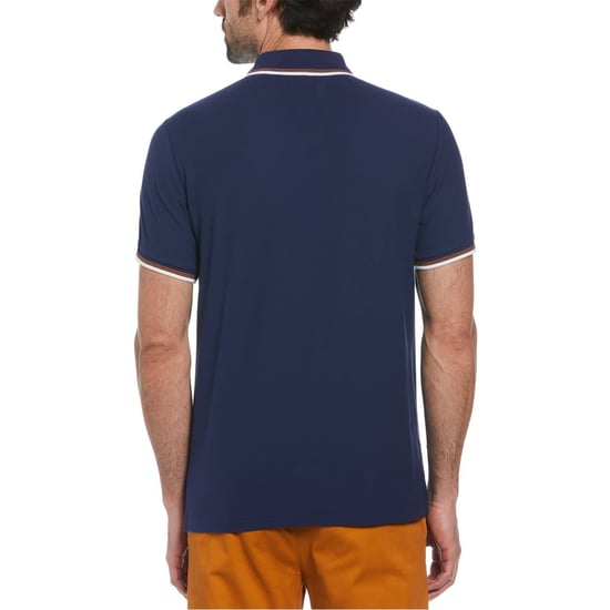 Men's Original Penguin Penguin Pete Polo Shirt in Medieval Blue - Image 2